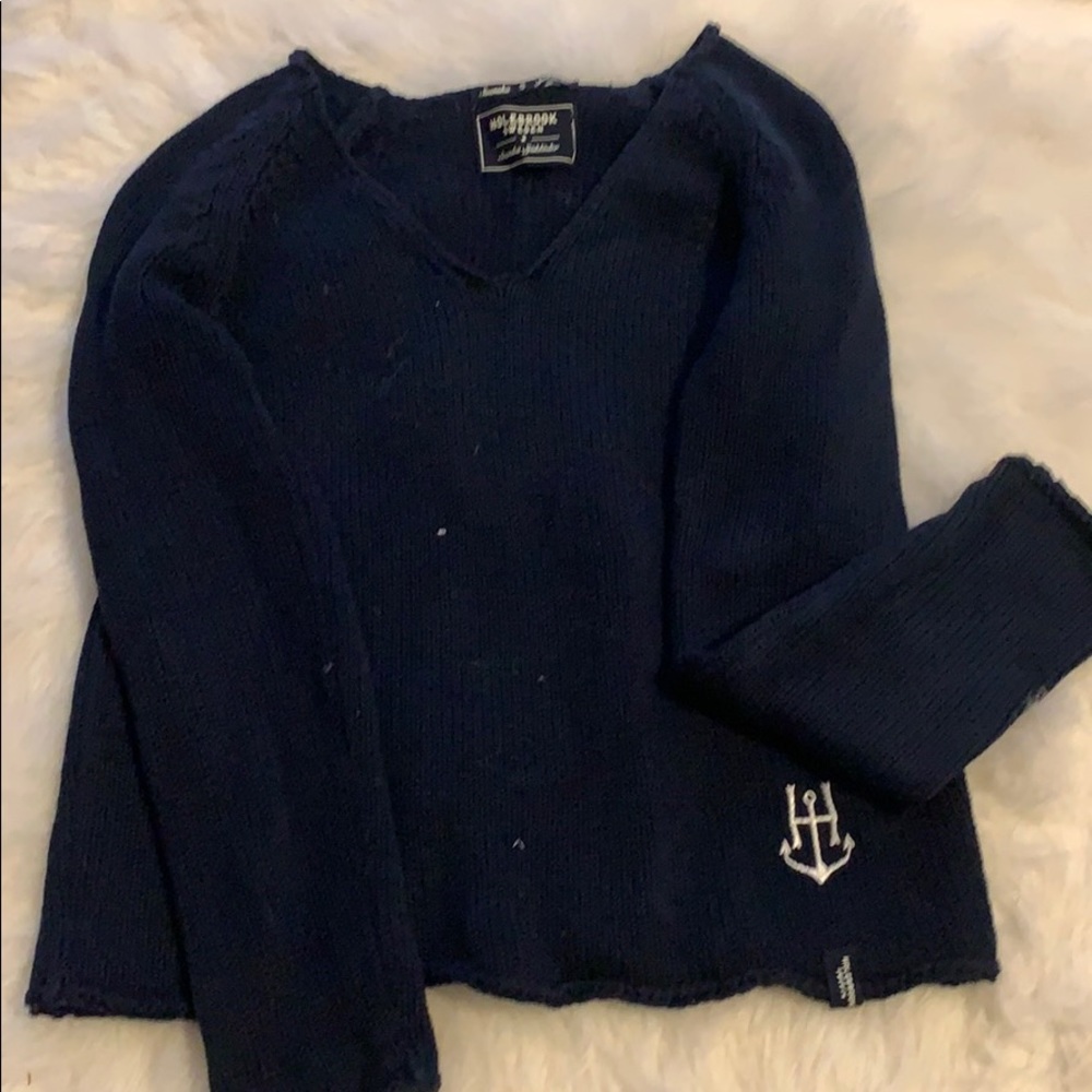 Navy cable knit sweater